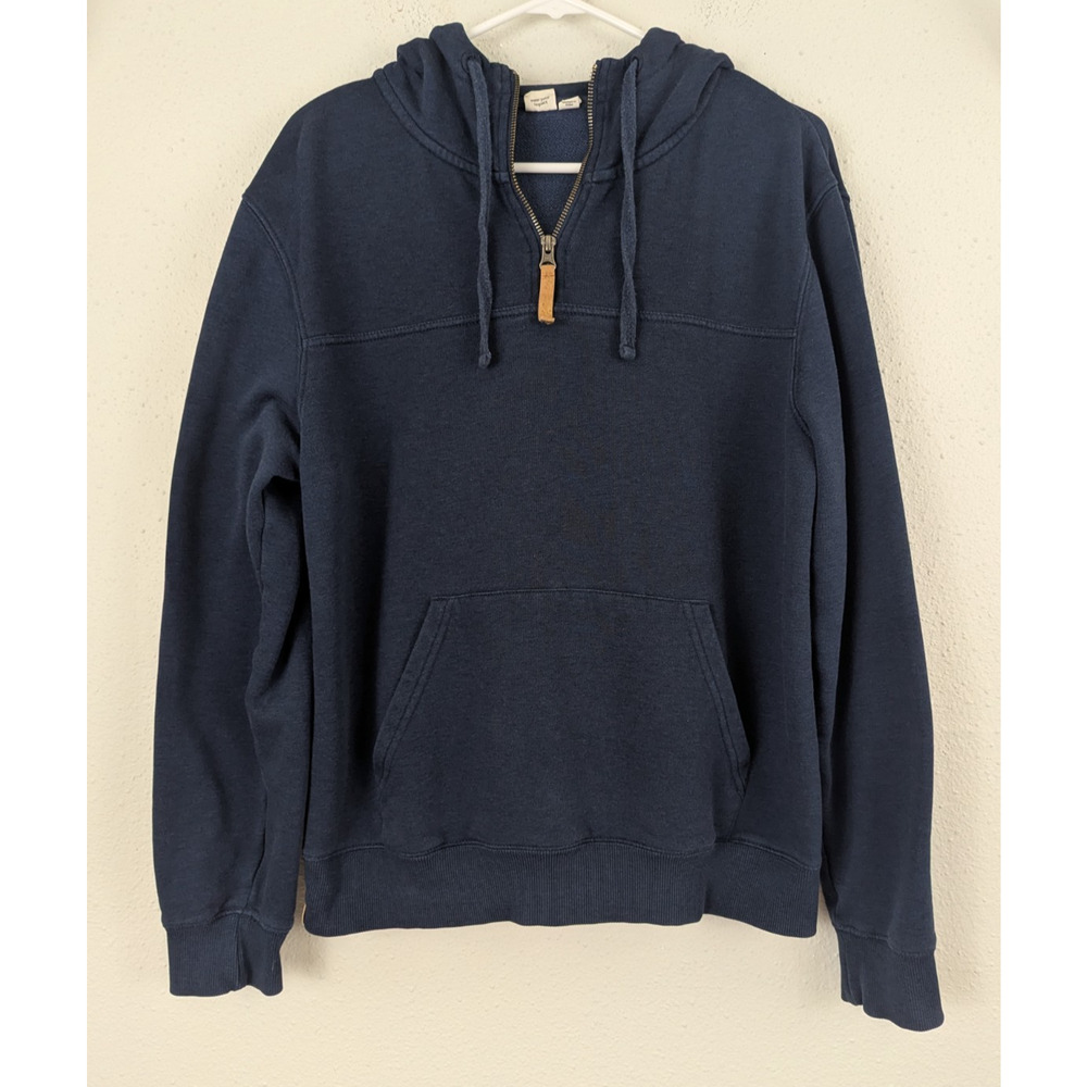 10 Tree sz M men's Hoodie Sweatshirt navy blue organic cotton blend 4766